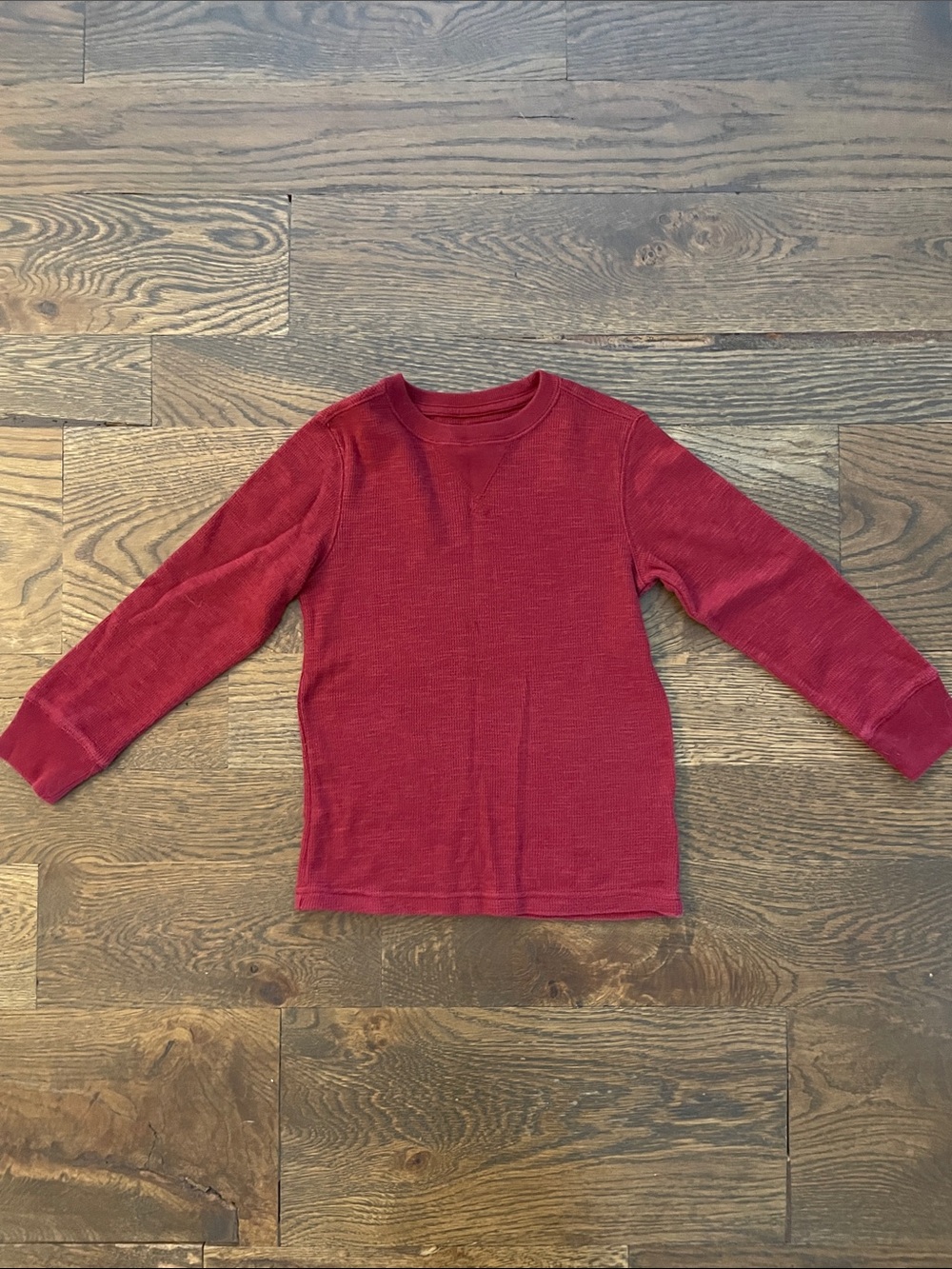 Cat & Jack Long Sleeve Crewneck Tee in Deep Red